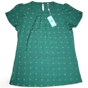 WIHOLL green polka dot top